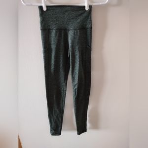 Aerie The Hugger Leggings, size XXS, Green